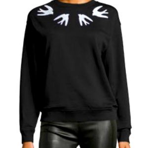 McQ Alexander McQueen Classic Embroidered Sweatshirt Dove sequence unisex S